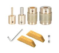 Bortivier Cabezal de Broca de Diamante para Amoladora de Vidrio con Núcleo de Latón de 1 Pulgada, 3/4 Pulgada, 1/4 Pulgada y 1/8 Pulgada. Herramientas para Cabezal de Broca de Diamante.