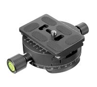 Bortivier Cabezal de Trípode con Abrazadera de Placa de Liberación Rápida Giratoria Panorámica de 360°, Base de Liberación Rápida Universal para Fotografía de Cámaras DSLR.