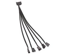 Bortivier Cable Adaptador de 15 Pines una 5 Ventiladores una 3 Pines/PMW Caja PC Cable Adaptador de AlimentacióN del Ventilador, Ventilador de RefrigeracióN y Cable Divisor