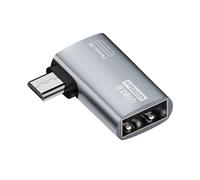 Bortivier Cable Adaptador OTG 4K con Suministro de Energía Micro-USB A USB con Diseño en Ángulo. Adecuado para Tableta, TV (Izquierda)
