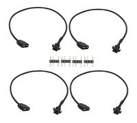 Bortivier Cable de Extensión RGB de 4 Piezas, 5 V, 3 Pines A Conector ARGB Hembra SM de 3 Pines, Cable Adaptador Direccionable para Ventilador RGB, Tira de LED para PC