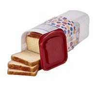 Bortivier Caja de Pan Transparente Soporte de Plástico para Almacenamiento de Tostadas Frescas con Tapa Recipiente para Almacenamiento de Pan,D