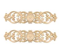 Bortivier CalcomaníAs Talladas en Madera de 40Cm X 10Cm, de Esquina Tallada, DecoracióN del Hogar, Armario, Puerta, Cama, Aplique de Madera