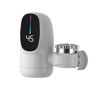 Bortivier Calentador de Agua Caliente EléCtrico InstantáNeo de 3000W, Grifo, Pantalla Digital, Calentador de Agua del Grifo para Grifo de BañO, Enchufe de la UE