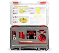 Bortivier Calibrador de Marcado de Ruedas, Buscador Central, Regla, Compás, Carpintería, Precisión, Lineal, Trazador de Doble Propósito.