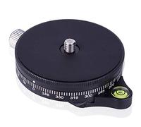 Bortivier Cámara Base de con Placa de Estilo Suizo Arca, Cabezal de Trípode de Bola Panorámica de Aluminio con Tornillo de 0.95 Cm con de Burbuja, Capacidad de Carga 22 LB