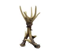 Bortivier Candelabro de Resina con Forma de Animal, Estatua de Ciervo con Astas, Decoración para el Hogar, Sala de Estar y Chimenea.