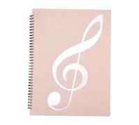 Bortivier Carpeta de Partituras, Capacidad de 60 PáGinas, Carpeta/Soporte para Partituras, Se Adapta Al TamañO de Carta A4, Escribible y Desmontable (Rosa)