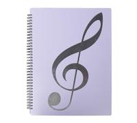 Bortivier Carpeta de Partituras, Capacidad de 60 PáGinas, Carpeta/Soporte para Partituras, Se Adapta Al TamañO de Carta A4, Escribible y Desmontable (PúRpura)