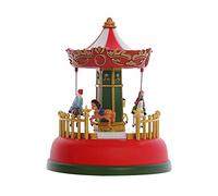Bortivier Carrusel de MúSica Brillante de Navidad Noria Regalos de Nochebuena Adornos de Navidad DecoracióN del Hogar Regalos A