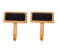 Bortivier Cepillos de Madera para Cardar, Peine Limpiador de Fieltro de Aguja con Manejar, Cardadores Manuales de Fieltro de Aguja Profesional para Hilar