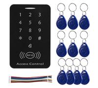 Bortivier Controlador de Acceso Independiente Cifrado Anticopia, Teclado de Control de Acceso con Identificación de 125 Khz, Lector de Tarjetas con Panel de Dígitos para Cerradura de Puerta