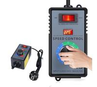 Bortivier Controlador de Velocidad 230 V, Convertidor de Frecuencia 230 V, Regulador de Voltaje del Motor AC 220 V 10 A Potencia Máxima 4000 W, Enchufe UE