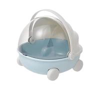 Bortivier Cuna para Muñecas - Módulo de Descanso Exclusivo de Algodón, Ideal para Exhibir y Guardar Muñecas, Caja para Guardar Juguetes y Artículos, Color Azul.