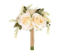 Bortivier de Novia para Boda, Ramo de Flores de Rosas Artificiales, Flores para Dama de de Novia, Ramo de NiñA de Las Flores