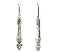 Bortivier Desgarradores de Costuras Vintage para Coser, Manualidades, Quitar Dobladillos y Costuras (2 Piezas Plateadas)