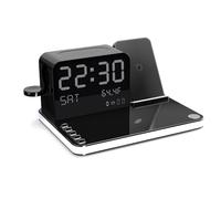 Bortivier Estación de Carga Inalámbrica 7 en 1, Cargador Rápido con Reloj y Luces Nocturnas para Relojes y Teléfonos Inteligentes.