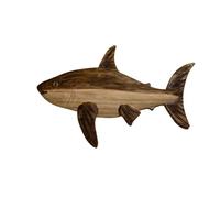 Bortivier Estatua de DecoracióN de Peces de Mar de Madera, Estatuilla de Ballena, Adorno de Escultura, DecoracióN RúStica, DecoracióN para Colgar en la Pared,B