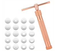 Bortivier Extrusora de Arcilla, Extrusora de Fondant, Extrusora de Arcilla de Acero Inoxidable con 20 Discos, Juego de Herramientas para Decoración de Pasteles Extrusora de Pasta de Azúcar