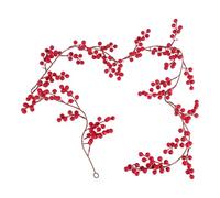 Bortivier Guirnalda de Bayas Rojas de Navidad, Guirnalda de Bayas Artificiales de Bayas Rojas Burdeos Artificiales para DecoracióN de Interiores y Exteriores