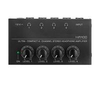 Bortivier HA400 Amplificador de Auriculares Monitor de 4 VíAs Amplificador de Auriculares Amplificador de Auriculares Monitor con Enchufe de la UE