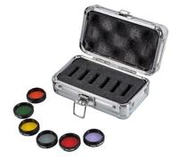 Bortivier Juego de Filtros para Telescopio, Filtro de Nebulosa de Seis Colores con Caja de Aluminio, Filtro Lunar de 1,25 Pulgadas y 31,7 mm.