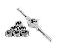 Bortivier Juego de Troqueles MéTricos de 8 Piezas M3//M5/M6/M8/M10/ CombinacióN de Juego de Herramientas para Roscado de ReparacióN de Roscas