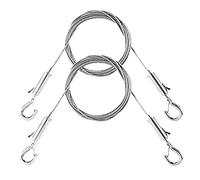 Bortivier Kit de 2 Cables Ajustables para Colgar Cuadros - Herrajes Resistentes, Cables de Acero Inoxidable de 1 M X 1,5 mm Cuerda para Colgar