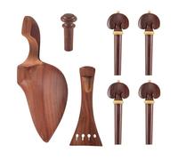 Bortivier Kit de ViolíN 4/4 Accesorios para ViolíN de Tamaño Completo Clavija de ViolíN de Palisandro ApéNdice Chin Rest Pin Final (4/4)