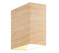 Bortivier Lámpara de Pared de Madera con Diseño de Vetas de Madera para Dormitorio, Lámpara de Fondo para Pasillo, Lámpara de Escalera de Entrada, Lámpara de de Pared A