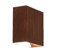 Bortivier Lámpara de Pared de Madera con Diseño de Vetas de Madera para Dormitorio, Lámpara de Fondo para Pasillo, Lámpara de Escalera de Entrada, Lámpara de de Pared B