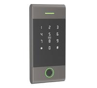 Bortivier Lector de Acceso con Control Remoto IP65, Resistente A la Lluvia, con Aplicación TTLock, Compatible con Huella Dactilar, Tarjeta y Contraseña, Color Negro.