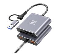 Bortivier Lector de Tarjetas SD/TF CFexpress Tipo A de Alta Velocidad, USB 3.2 Gen2, Concentrador USB-C de 10 Gbps A