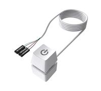 Bortivier Luz LED Interruptor de Computadora de Escritorio Placa Base de PC BotóN de Encendido de Arranque Externo Cable de ExtensióN para Oficina en Casa 1,65 M