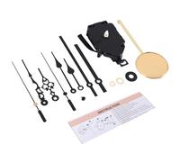 Bortivier Mecanismo de Movimiento de Reloj de PéNdulo de Bricolaje con 3 Pares de Diferentes Manos Eje de ReparacióN de Cuarzo Kit de Reloj de Pared Reemplazo de Piezas