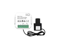 Bortivier Medidor de EnergíA Tuya Smart ZigBee Bidireccional de 2 VíAs con Abrazadera de Sensor de Corriente App Monitor Potencia 100-240VAC, 1 Canal-1CT