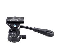 Bortivier Mini Cabezal de TríPode PanoráMico AmortiguacióN de Video con Fluido HidráUlico Cabezal de Metal para TríPode MonóPode Soporte de CáMara