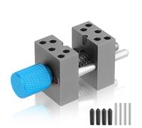 Bortivier Mini Mordaza de Metal Práctica, Mordaza Universal para Taladro de Columna con 10 Orificios Alternativos para Modelismo A Escala, Color Azul.