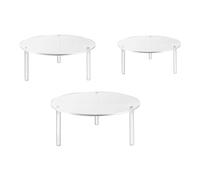 Bortivier Paquete 3 Soportes para Pasteles AcríLico Transparente,Soporte para Cupcakes,Soporte para Pasteles,Soporte para ExhibicióN de Postres en Encimera para PanaderíA,Boda CumpleañOs