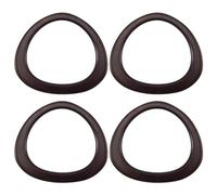 Bortivier Paquete de 4 Asas de Madera para Monedero en Forma de D, Herramientas de Repuesto Asas de Madera para Bolsa Tejida de Ganchillo, Bolsa de Playa, Asas para Bolsas de Paja