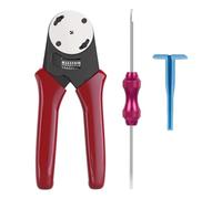 Bortivier Para Deutsch Engarzadora de Barril Cerrado, Herramienta de Engarzado de Contactos de Conector Circular y Contacto de Barril Sólido (AWG 14-20) de 4 Vías