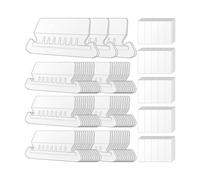 Bortivier Pestañas para Carpetas de Archivos, 100 Juegos de Etiquetas para Carpetas Archivos Colgantes, Pestañas de Plástico de 2 Pulgadas e Inserciones para Carpetas de Archivos Colgantes