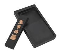 Bortivier Piedra de Tinta para Caligrafía China con Barra de Tinta, para Tintero con Piedras de Tinta Chinas Tradicionales, Bandeja para Piedra de Tinta Sumi