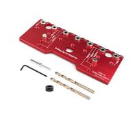 Bortivier Plantilla para Pasadores de Estante con Espaciado 32 mm Guía de Perforación de Pasadores Estante de Aleación Aluminio Plantilla de Montaje de Gabinete con Orificios Rectos Precisos