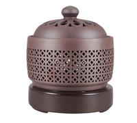 Bortivier Quemador de Incienso EléCtrico de Aromaterapia ElectróNica Luz de Aceite Ajuste de Temperatura de SincronizacióN de 220 V, S