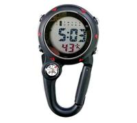 Bortivier Reloj de Bolsillo Unisex para Hombre y Mujer, con Mosquetón, Luminoso, Electrónico, Digital, Multifunción, para Enfermeras y Médicos.