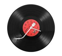 Bortivier Reloj Europeo Retro NostáLgico Ultra Silencioso Reloj de Pared de Personalidad de Disco de Vinilo Cafetería Barra Reloj de Pared