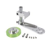 Bortivier Rueda de MedicióN de Rueda de Codificador Industrial de Poliuretano de Aluminio de 200 Mm con Soporte de Montaje de Codificador de Aluminio de 20 Mm