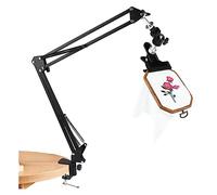 Bortivier Soporte de Punto de de de Bordado: Soporte de de Bordado Giratorio de Metal Ajustable con Perilla Giratoria de 360