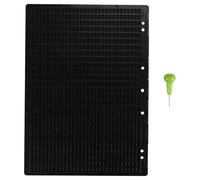 Bortivier Tablero de Escritura PortáTil de PláStico Braille de 27 LíNeas y 30 CuadríCulas con LáPiz óPtico para Escuela PráCtica